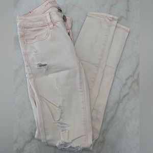 Light pink denim jeans
